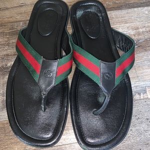 GUCCI MENS FLIP FLOPS SANDALS web size 10